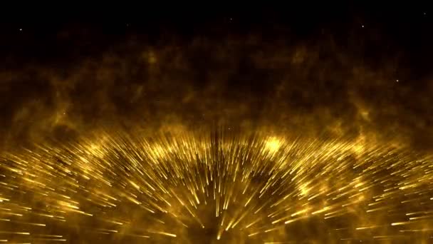 Abstrait Numérique Espace Futuriste Fond Lumineux Avec Particules Scintillement Rendu — Video