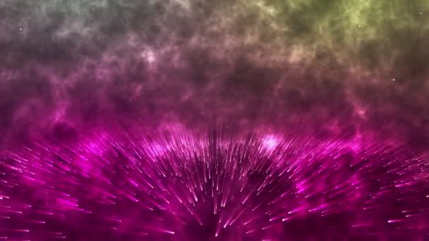 Abstracte Digitale Futuristische Ruimte Licht Achtergrond Met Deeltjes Sparkle Rendering — Stockvideo