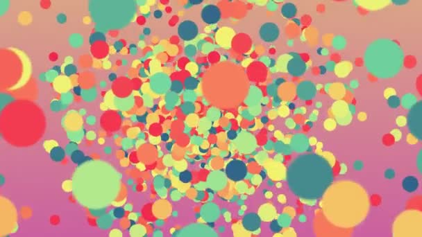 Абстрактный Красочный Мяч Падающий Фон Рендеринг — стоковое видео