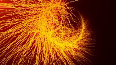 parçacıklar asimetrik dallanma fraktal ağ, sinirler, nöronlar, kan damarları, 3 boyutlu render büyüyen kapillaries