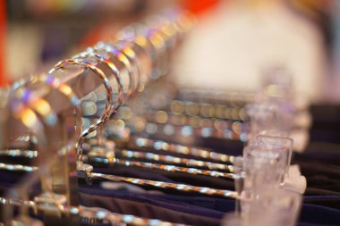 güzel soyut bulanık elbise askı ile bokeh ışık