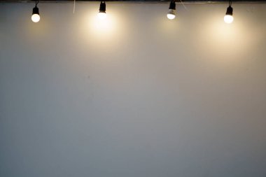 Işıklı Beton Duvar. Kopyalama alanı ile seçici odaklama