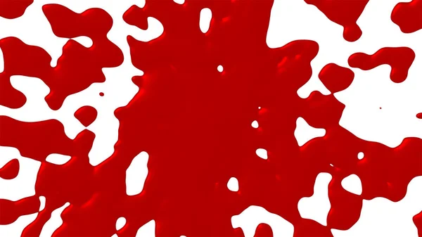 splashes of red ink or blood 3d render