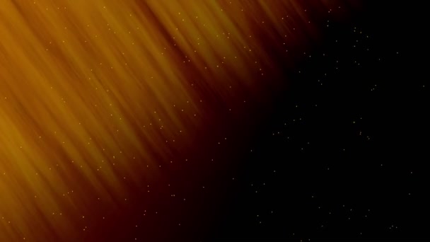 Partículas Polvo Flotante Oro Con Hermosa Llamarada Animación Fondo Negro — Vídeo de stock
