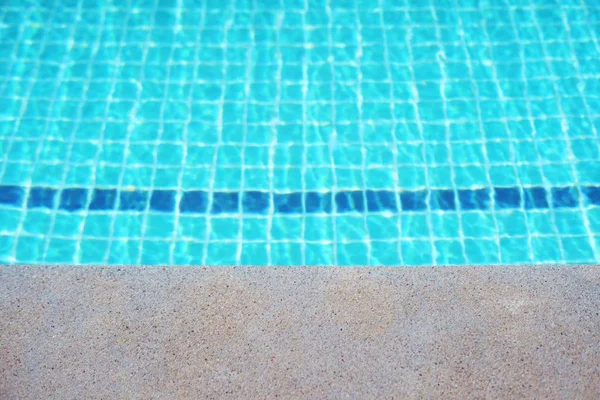 Rippled Surface Swimming Pool Blue Water Sun Reflecting Sleek Background — Stock Photo, Image