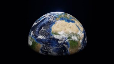 Dünya İplik animasyon 3d render, Nasa gezegen Dünya elemanları