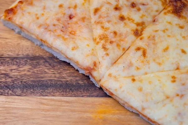 Italiana Food Pizza Serve Wooden Plate — Stock Photo, Image