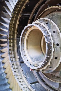 Eski Pervane Uçak, Eski Vintage Jet Engine eski motor yakın