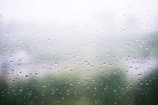Drops Rain Window Glass Blur Background — Stock Photo, Image