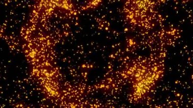 Big Bang Fütüristik, Şok Dalga parçacıkları Patlamalar altın ışık Uzayda animasyon 3d render