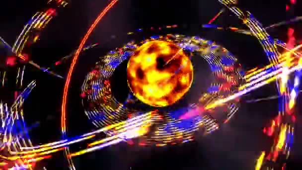 宇宙の星雲と銀河環アニメーション3Dレンダリング — ストック動画