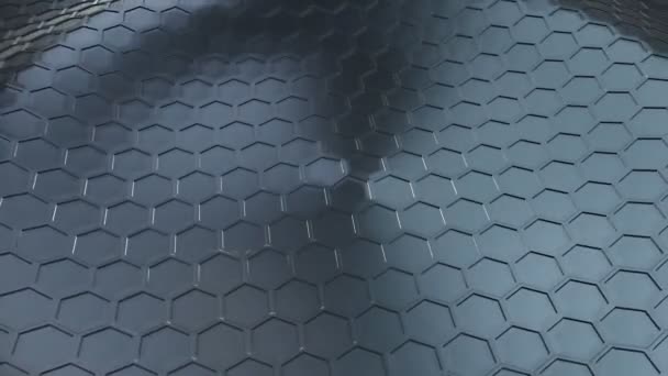 Futuristisk Teknik Wave Hexagon Mönster Modern Bakgrund Rendering — Stockvideo