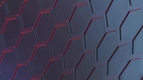 Futuristic Technology Wave Hexagon Pattern Modern Background Rendering — 비디오