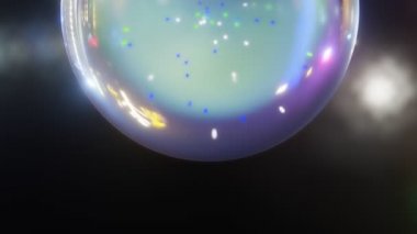 Soyut Sihirli kristal küre Enerji veya plazma 3d oluşturma