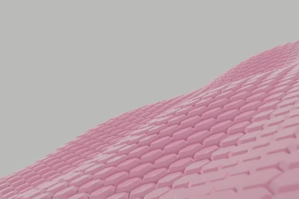 Abstrakt Futuristiska Hexagoner Våg Teknik Animation Bakgrund Rendering — Stockfoto