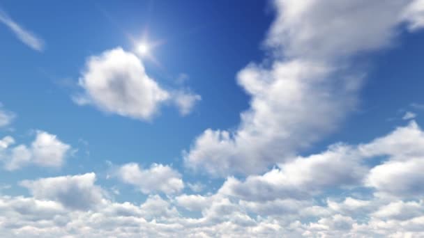 日当たりの良い雲のビデオ — ストック動画
