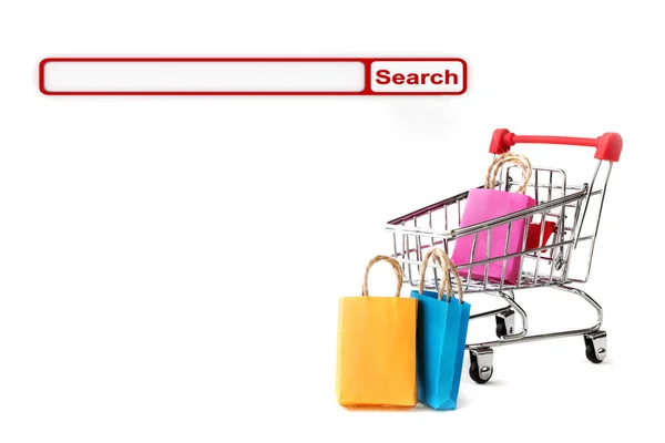 Shop Online Shopping Commerce Concetto Vendita Consegna Sconti Venerdì Nero — Foto Stock