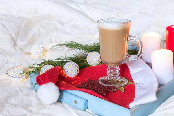 Cup Cocoa Hot Chocolate Bed — Stock Photo, Image