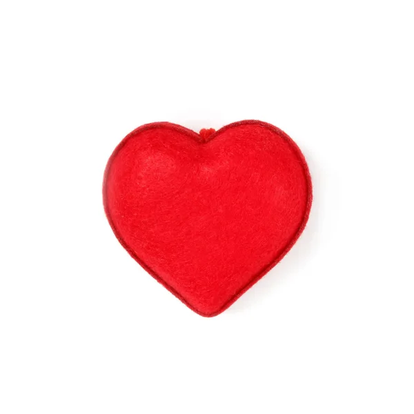 Corazón Rojo Aislado Sobre Fondo Blanco — Foto de Stock