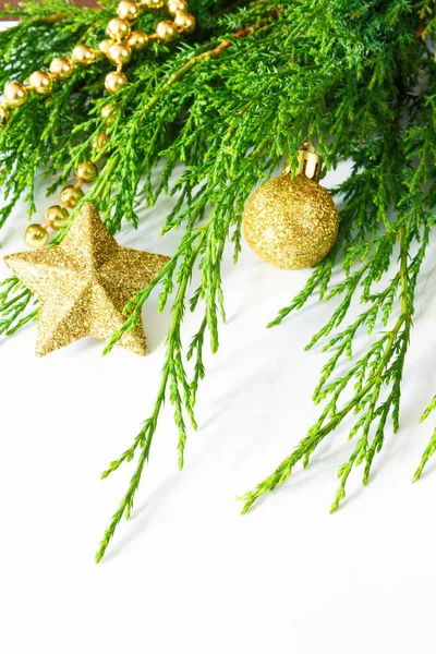 Composição Natal Velas Bola Decoração Festiva Para Feriado Ano Novo — Fotografia de Stock