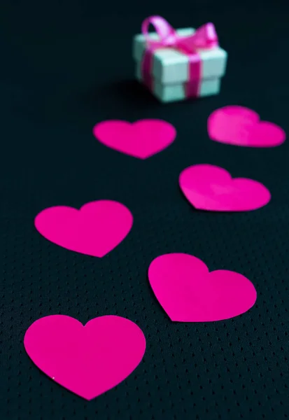 Ручної Роботи Рюш Творчості Папери Серця Подарунок День Святого Валентина — стокове фото