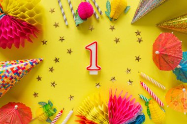 Doğum günü, karnaval veya parti arka plan kopya alanı ile