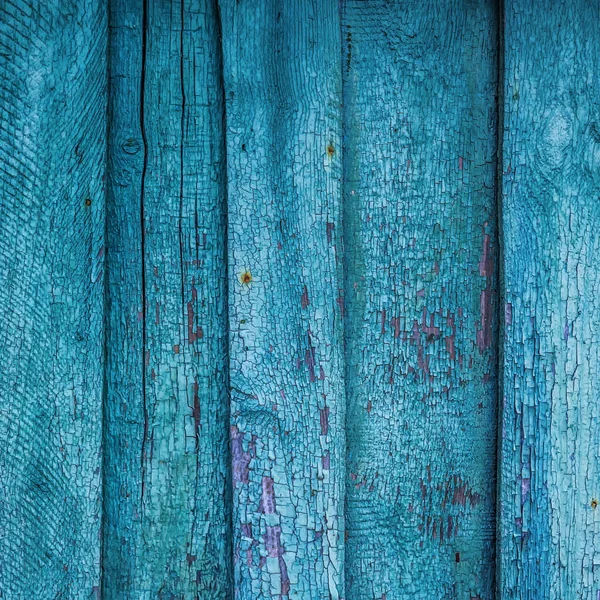 Hölzerner Alter Antiker Hintergrund Aus Maroden Blauen Brettern — Stockfoto