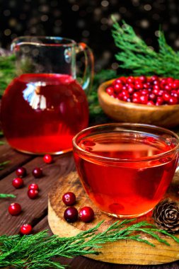 Kızılcık meyveleri İçecek suyu