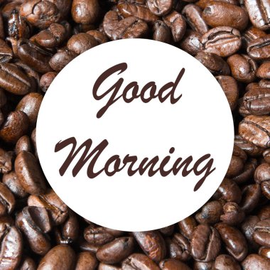 Kavrulmuş kahve çekirdekleri. Günaydın metin 