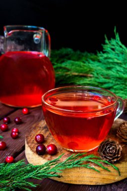 Kızılcık meyveleri İçecek suyu