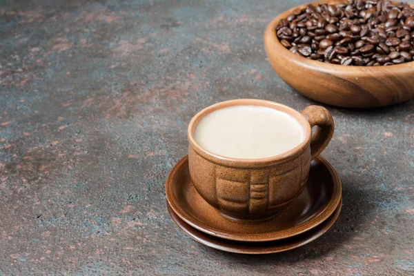Kaffe Keramik Bägare Närbild — Stockfoto