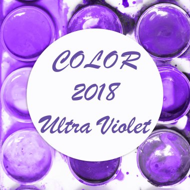 Ultraviyole renklerde renk renk paleti suluboya