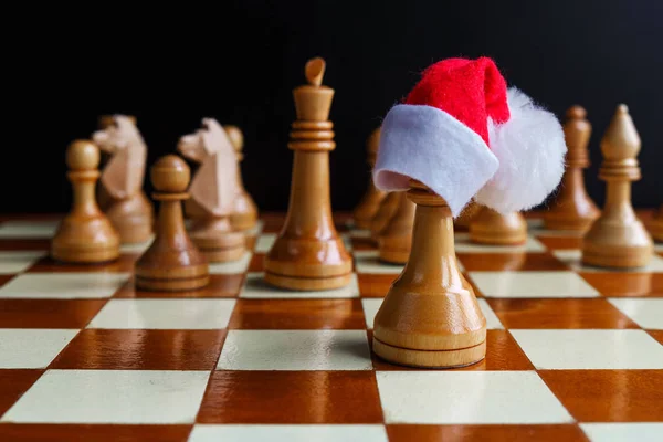 Šachová Hra Postavami Vánočním Turnaji Sport Her Nového Roku — Stock fotografie