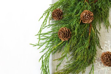 Tatil yeni yıl için Noel kompozisyon şenlikli dekorasyon