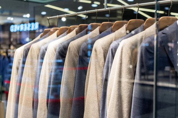 Clothes Shop Costume Dress Fashion Store Style Concept Jackets Men — Stock Photo, Image