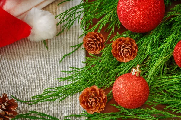 Candele Composizione Natale Decorazione Festiva Palla Vacanza Anno Nuovo — Foto Stock