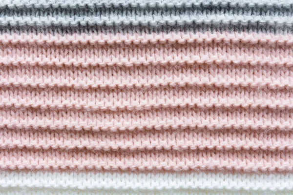 Beyaz ve gri gerçekçi örgü doku deseni. afiş, site, kart, duvar kağıdı için arka plan.