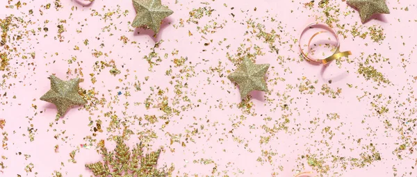 Абстрактний Блиск Рожевий Фон Святковий Різдвяний Декор Привітання Копією Простору — стокове фото