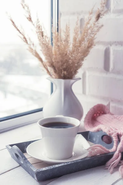 Taza Café Flor Lavanda — Foto de Stock