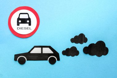 Dizel yakıt euro3, Kağıt bulutlar ve araba ve yol işareti ile araçların hareket dizel yasağı