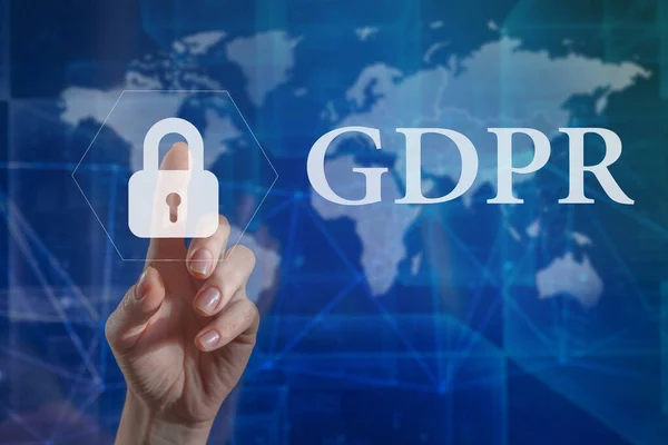 Gdpr Data Protection Regulation Cyber Security Privacy Personal Data Protection — Stock Photo, Image