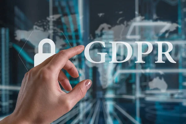 Gdpr Data Protection Regulation Cyber Security Privacy Personal Data Protection — Stockfoto