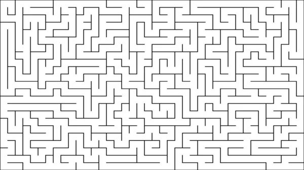 Schwarze Linien Erzeugen Ein Labyrinth Auf Weißem Hintergrund — Stockfoto