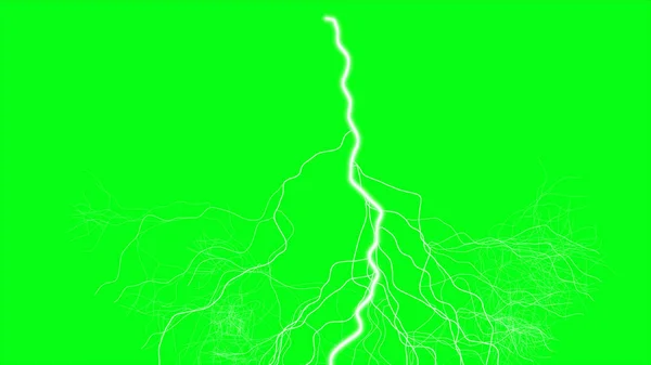 Белый Электрический Застежка Молния Зеленом Фоне — стоковое фото