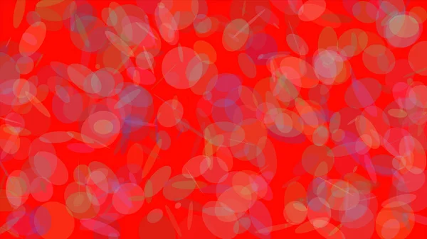 Círculos Multicolores Esferas Cruzan Aleatoriamente Sobre Fondo Rojo — Foto de Stock