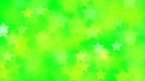 Beyaz Yeşil Yıldızlar Yeşil Bir Arka Plan Üzerinde Dağınık — Stok fotoğraf