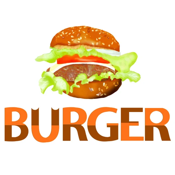 Burger logo vektör — Stok Vektör