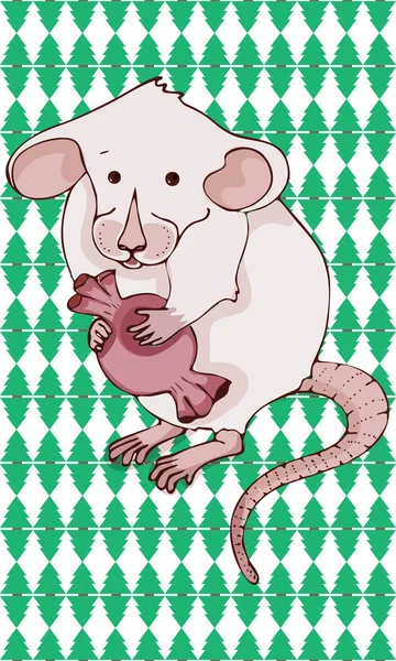Año nuevo chino. Colección de ratas y ratones - silueta vectorial — Archivo Imágenes Vectoriales
