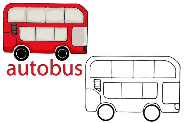 London red bus vector illustration isolated on white background — Stock Vector