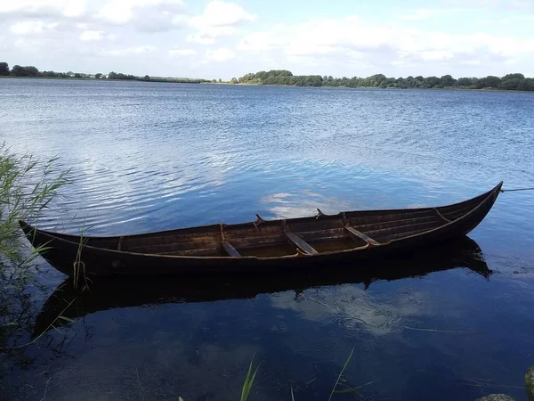Wooden Boat on the Viking River
